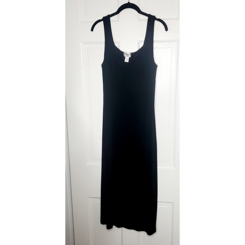 Chico's Black Sleeveless Sheath Maxi Dress